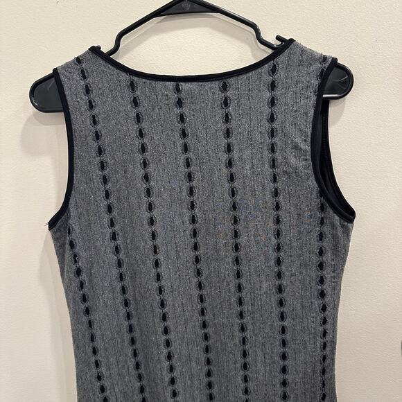 Saint Tropez West VTG Gray Black Cutout Sleeveless Dress Punk Goth Grunge Fairy - Picture 6 of 9